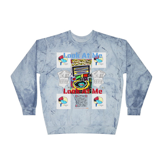 Unisex Lé Face Color Blast Crewneck Sweatshirt