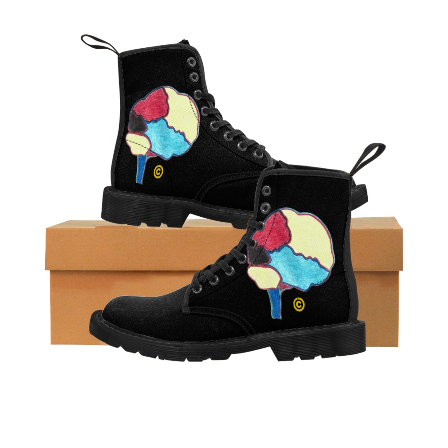 Women's Super Branding Brain Canvas Boots