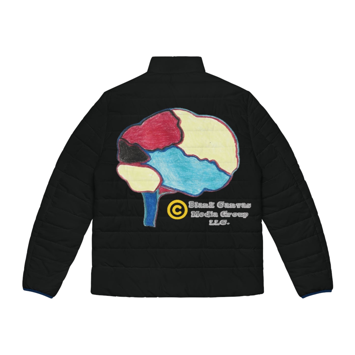 Blank Canvas Puffer Super Branding Brain (Unisex)