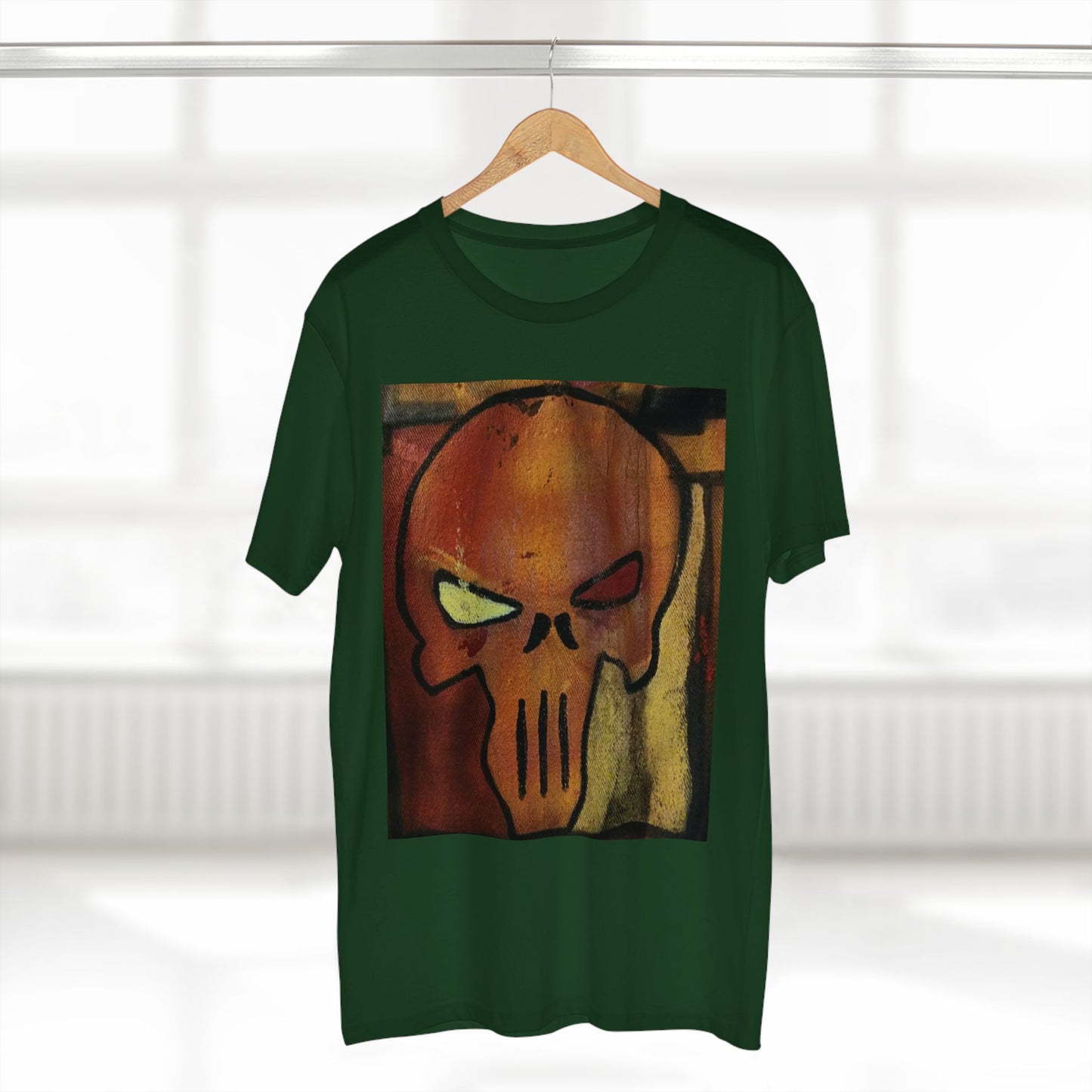 Rose Skull Street Art Graphic Tee — Grunge Graffiti Skull T-Shirt