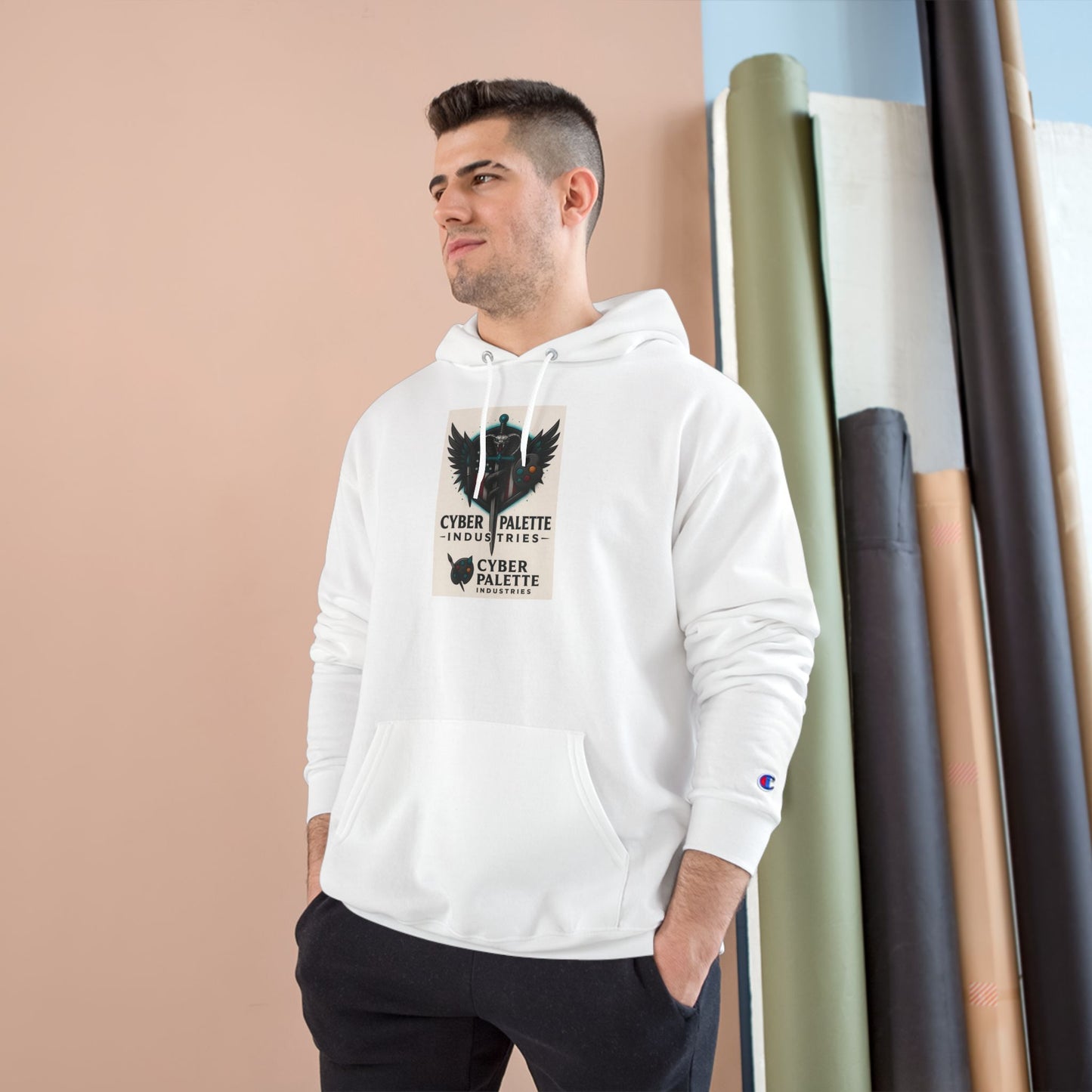 Cyber Palette Hoodie - Urban Streetwear, Designer Sweatshirt, Graphic Apparel, Gifts for Artists, Cozy Casual Fashion