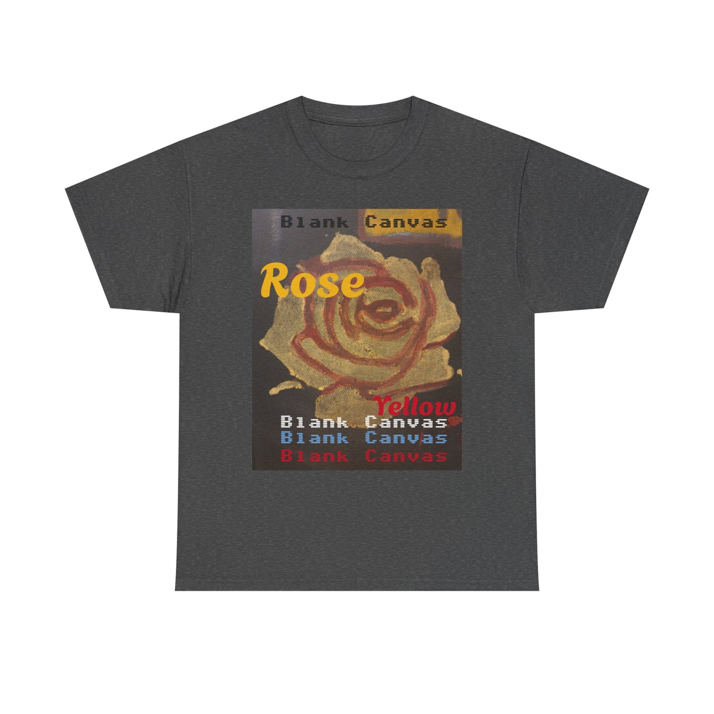 Rose Yellow Graphic Tee — Blank Canvas 'Rose' Design