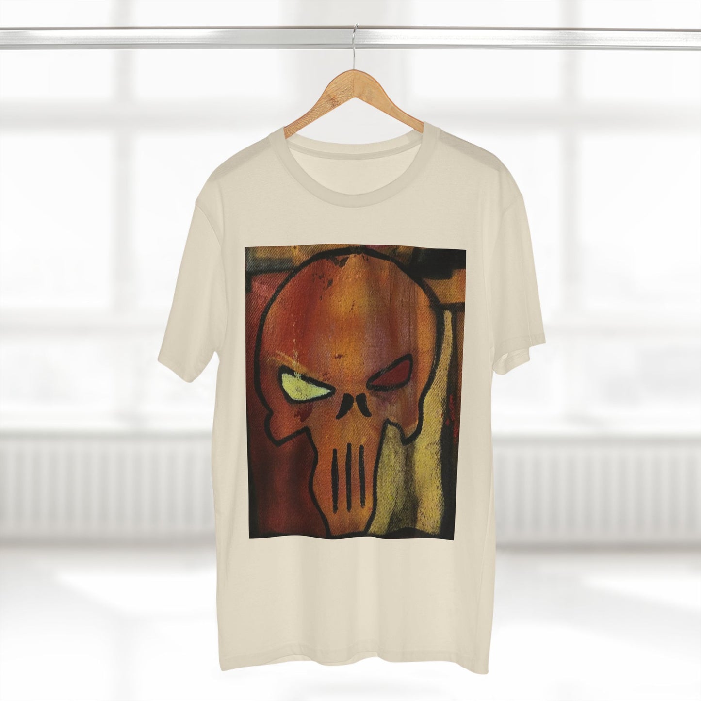Rose Skull Street Art Graphic Tee — Grunge Graffiti Skull T-Shirt