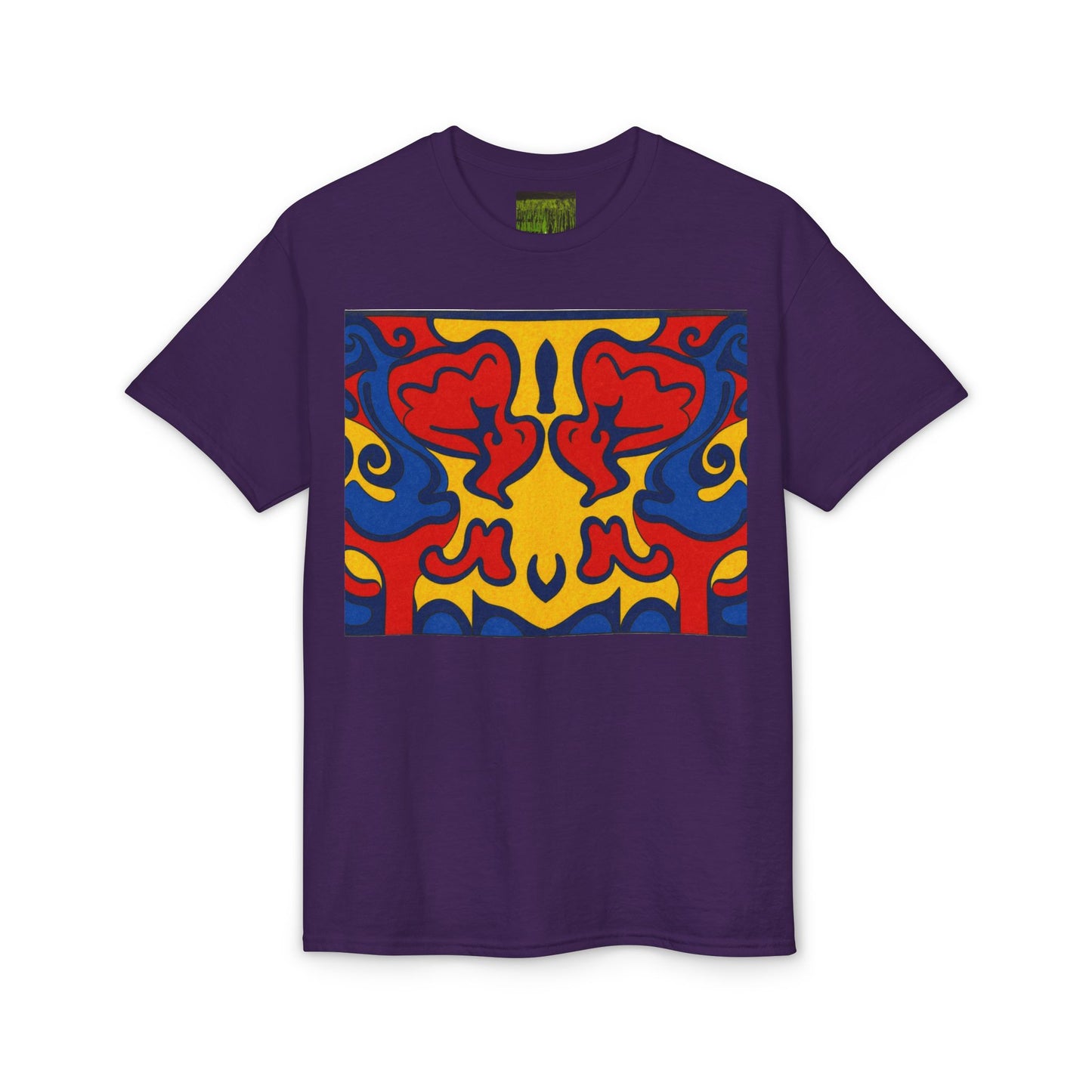 "Lighter Lines, Deeper Color." Pattern Rorschach Dragon T-Shirt