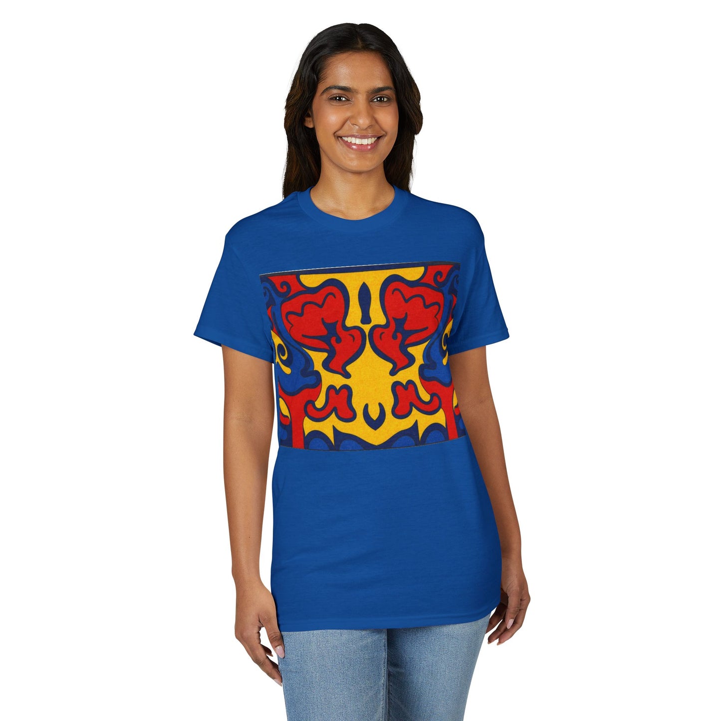 "Lighter Lines, Deeper Color." Pattern Rorschach Dragon T-Shirt