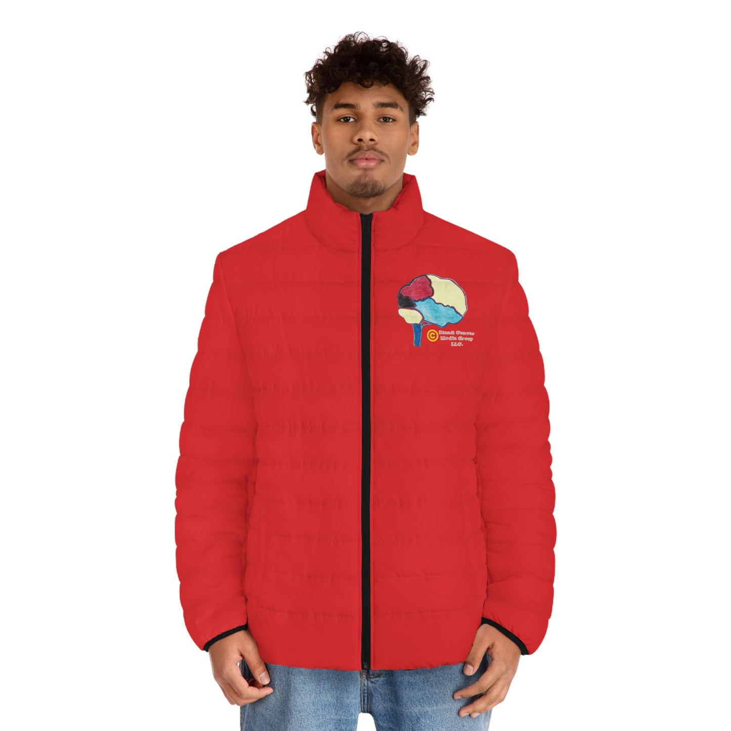 Red (Super Branding Brain Puffer) Unisex