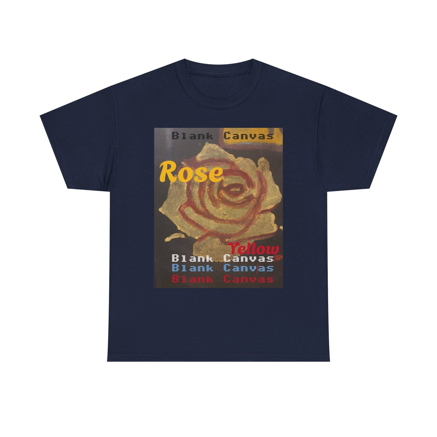 Rose Yellow Graphic Tee — Blank Canvas 'Rose' Design