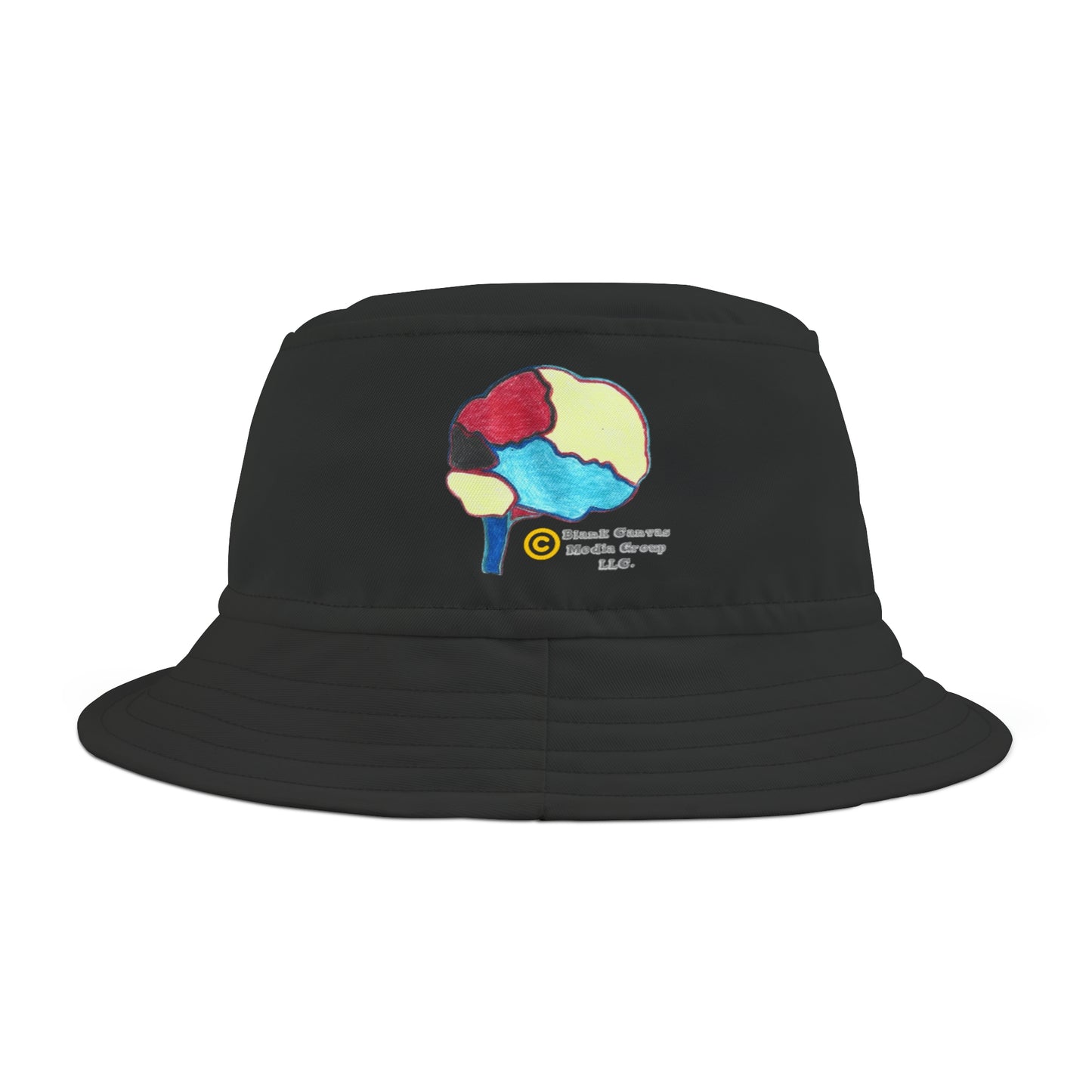 Bucket Hat "Thinking Cap." (Super Branding Brain Black)