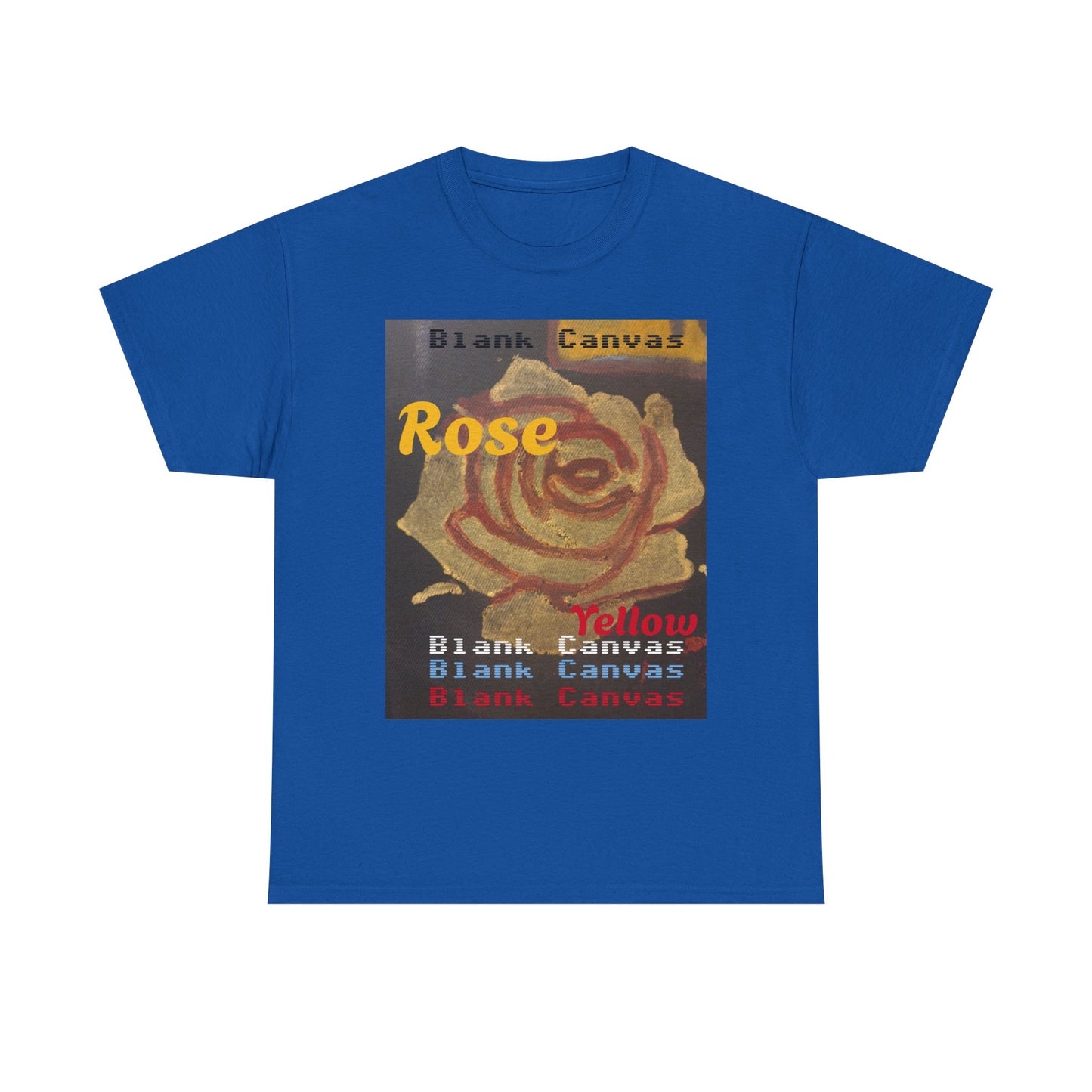 Rose Yellow Graphic Tee — Blank Canvas 'Rose' Design