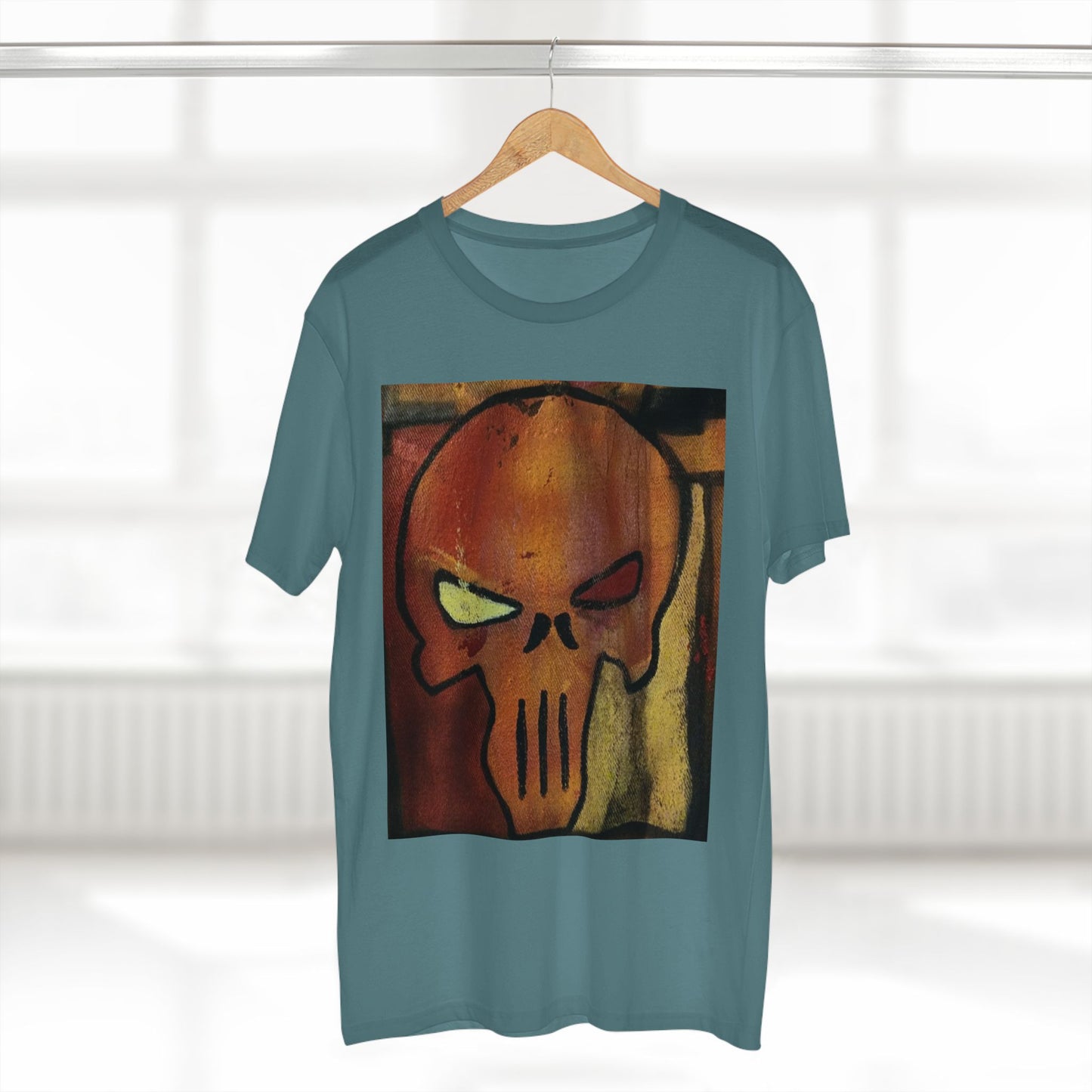 Rose Skull Street Art Graphic Tee — Grunge Graffiti Skull T-Shirt