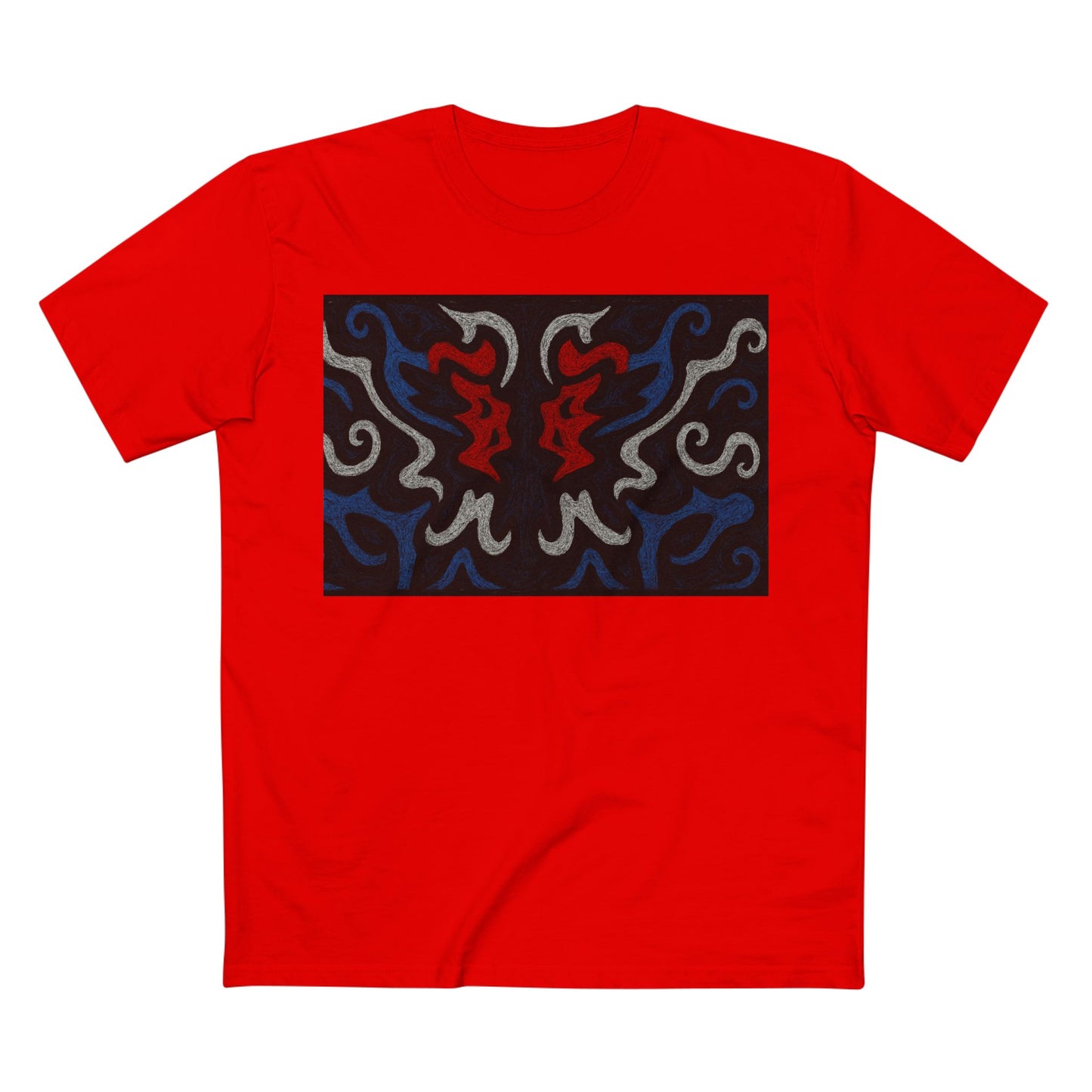 Red, White, Black, & Blue Rorschach DragonT-Shirt
