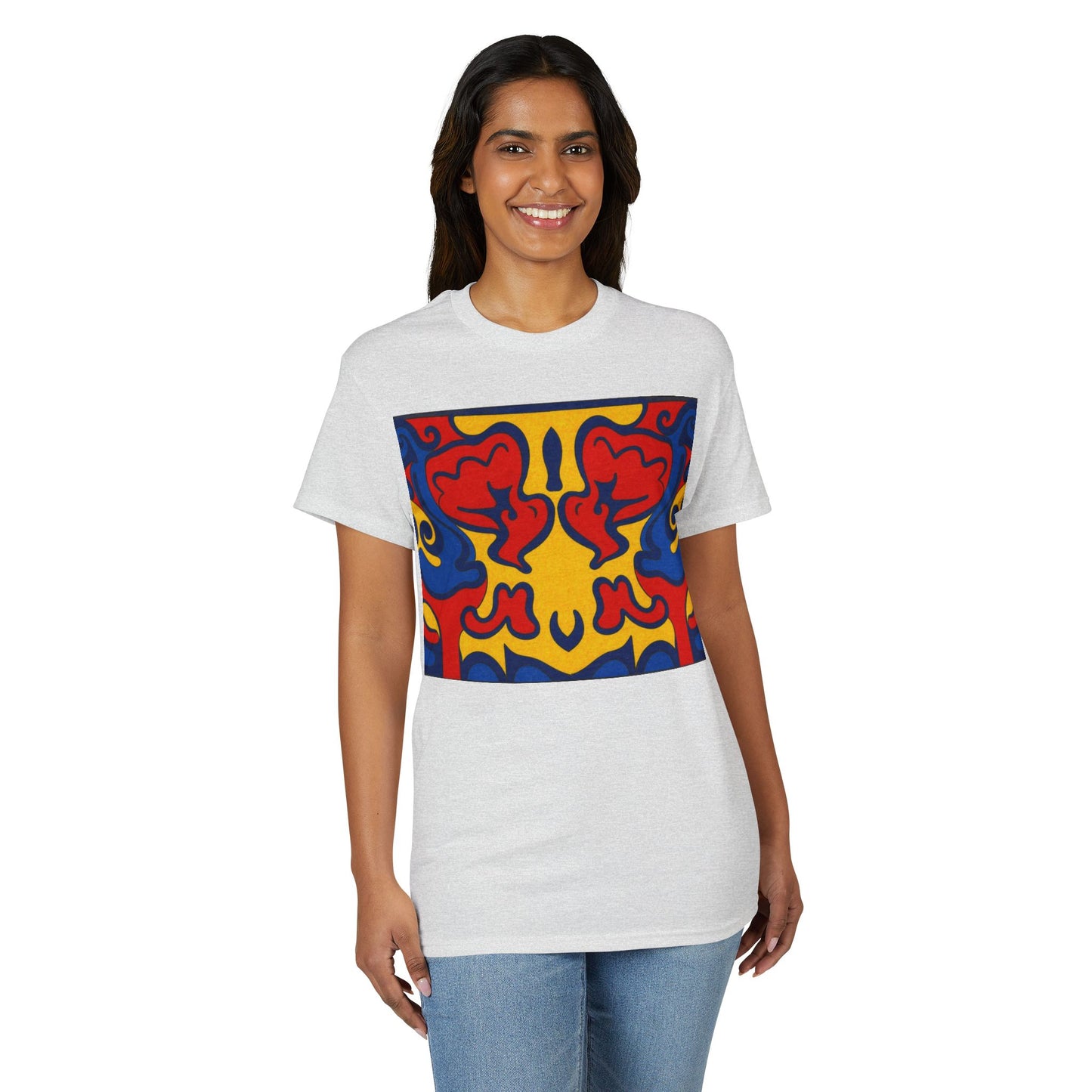 "Lighter Lines, Deeper Color." Pattern Rorschach Dragon T-Shirt