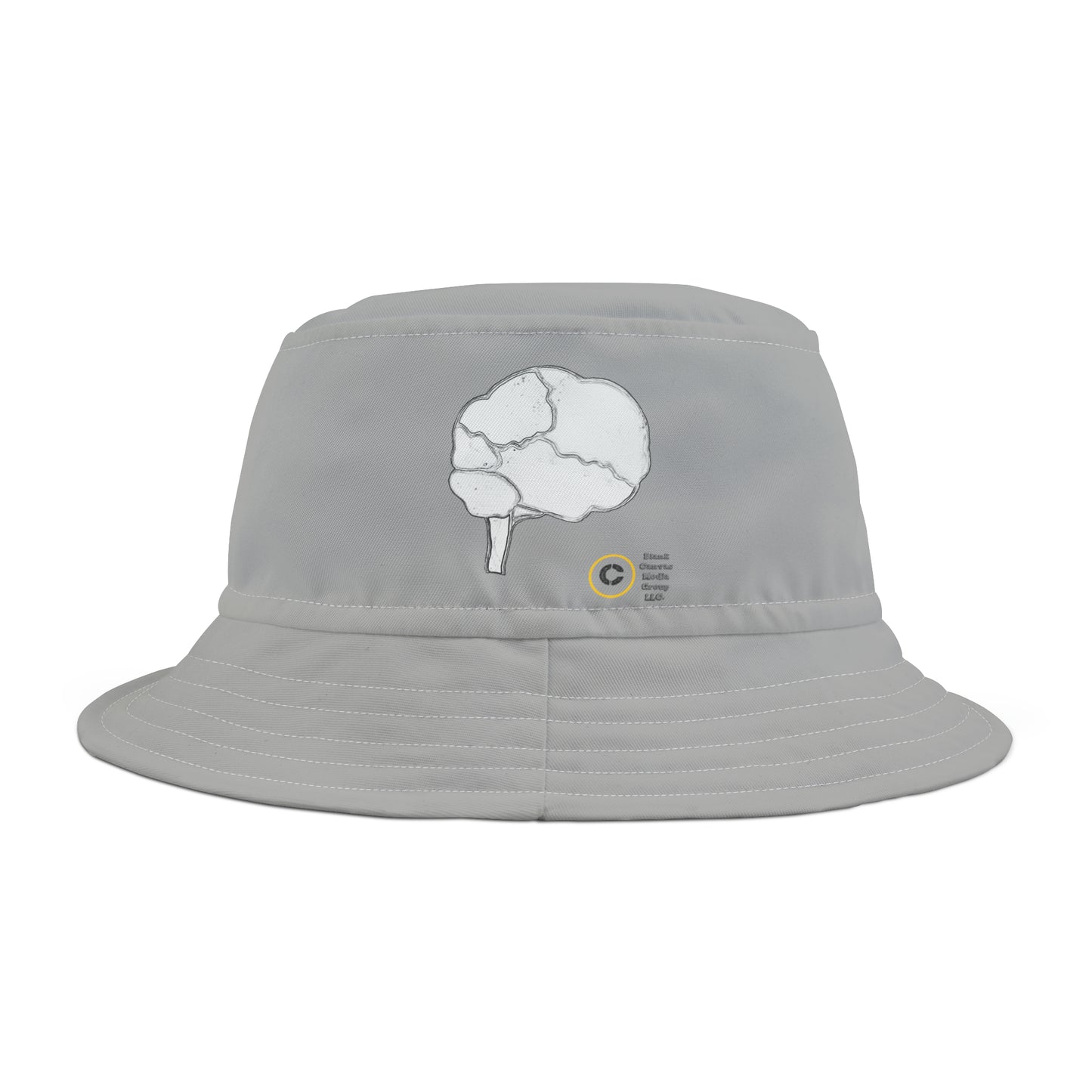 DIY Bucket Hat "Thinking Cap." (Light Grey)