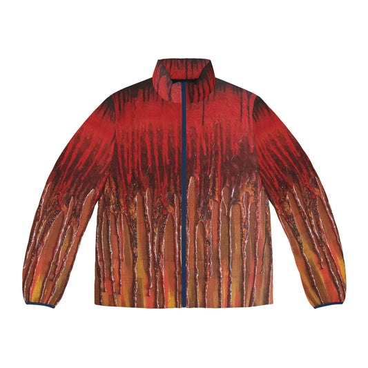 Abstract Reigns Magma: Puffer Jacket (Unisex)