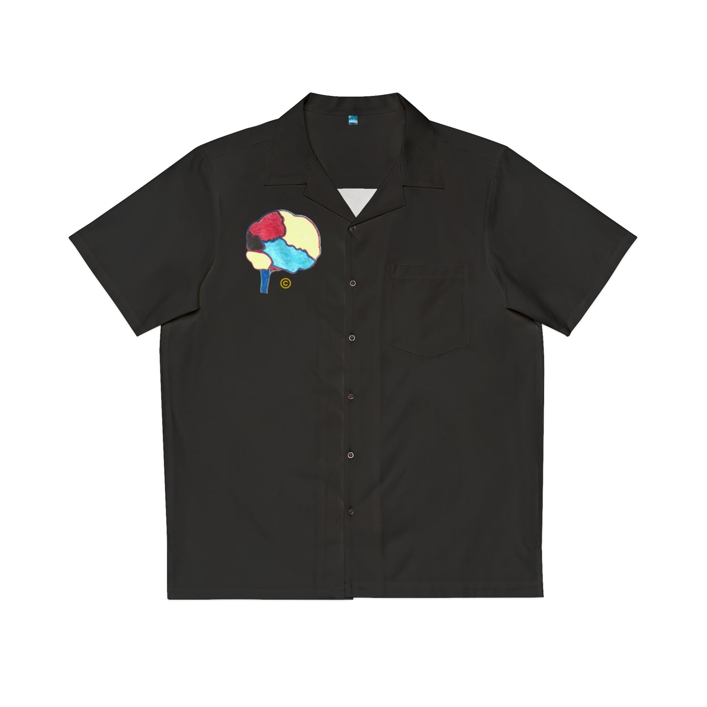 Super Branding Brain Men's Hawaiian Shirt (AOP)