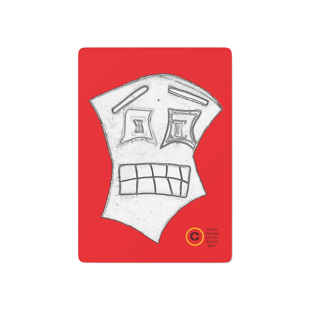 Red DIY Trippy Custom Poker Cards