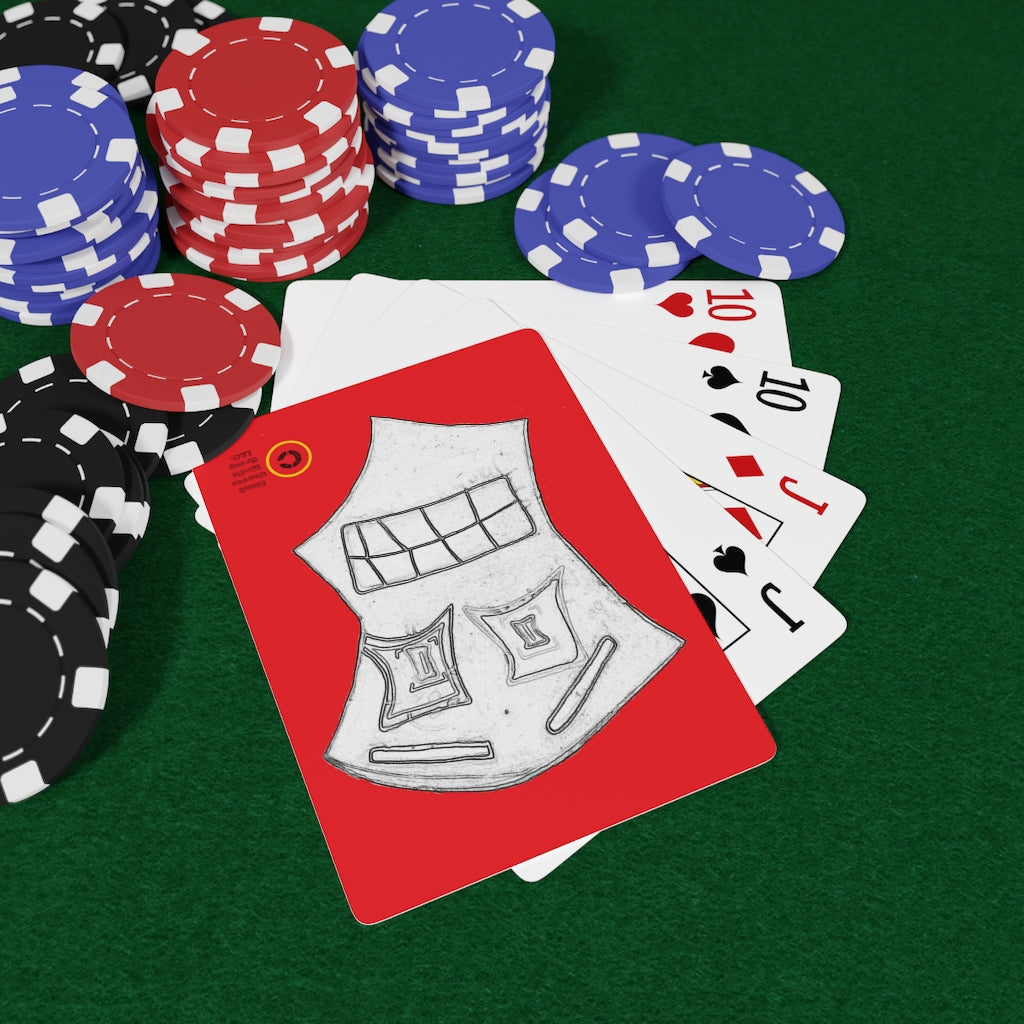 Red DIY Trippy Custom Poker Cards