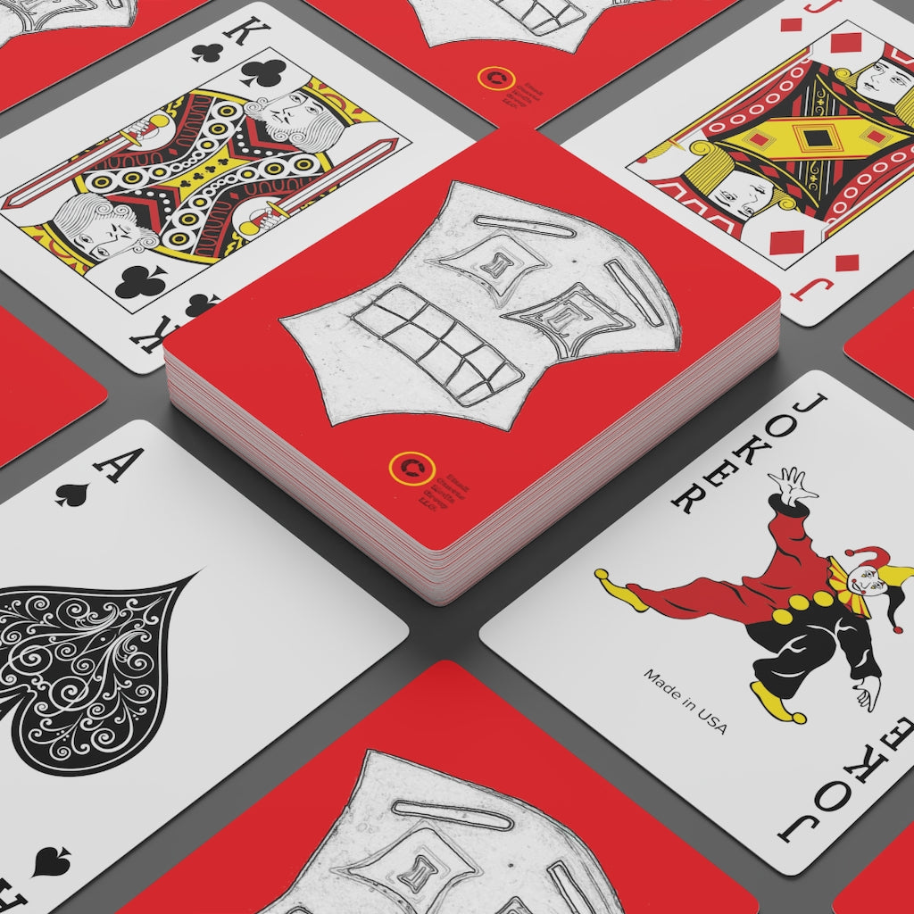 Red DIY Trippy Custom Poker Cards