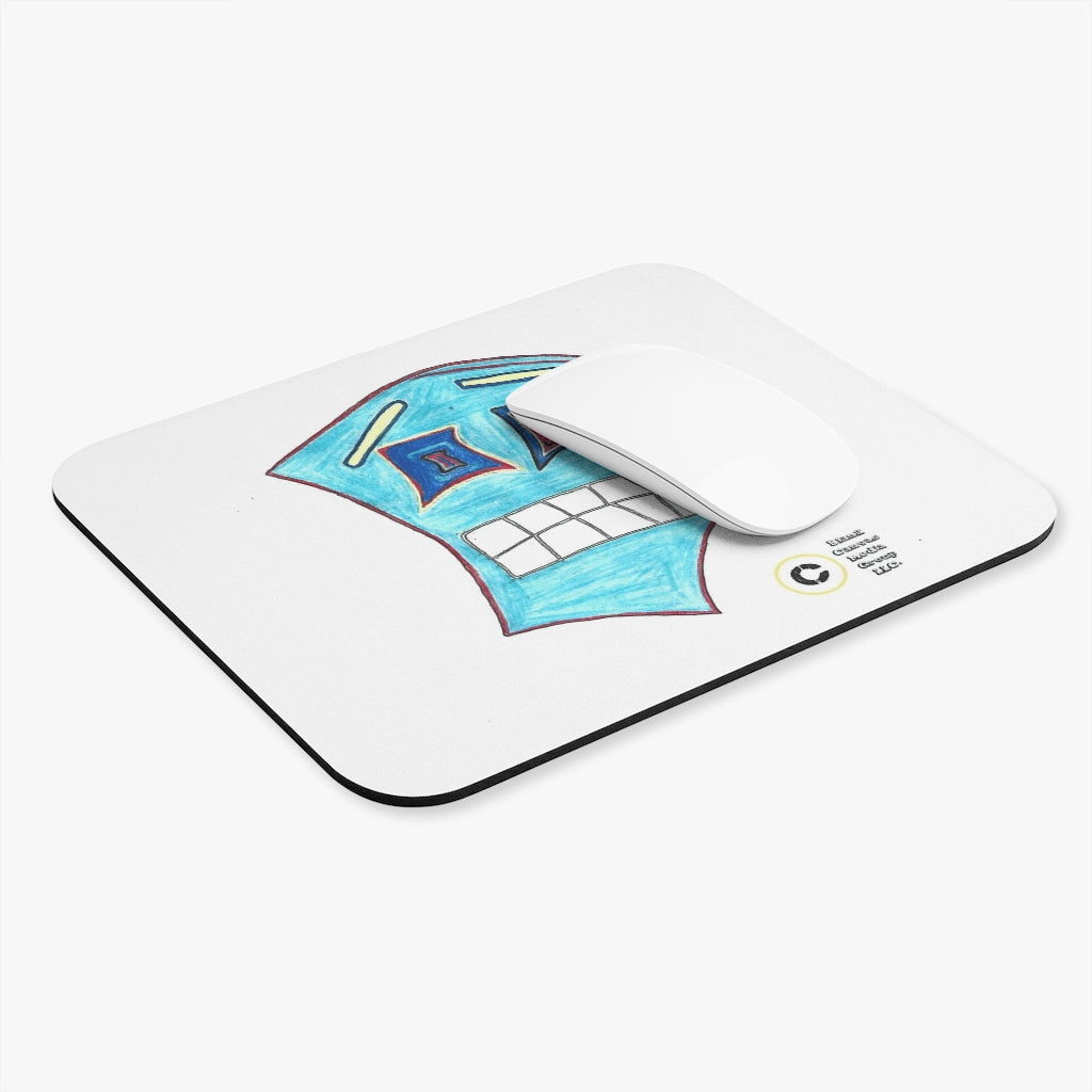 Trippy Blue Mouse Pad (Rectangle)