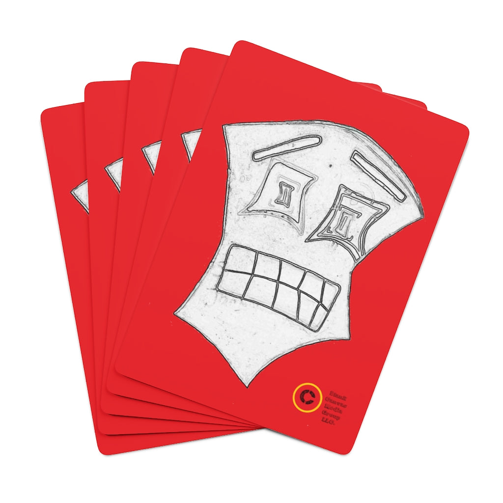 Red DIY Trippy Custom Poker Cards