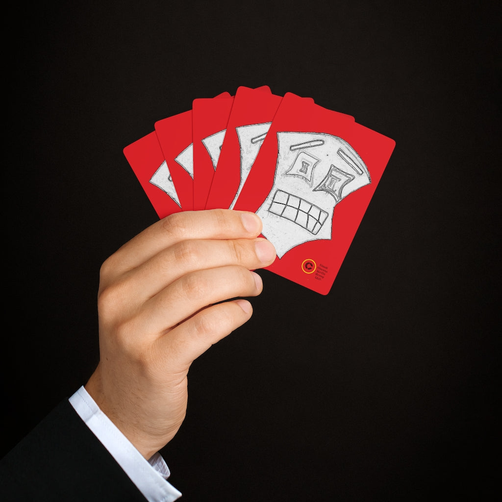 Red DIY Trippy Custom Poker Cards